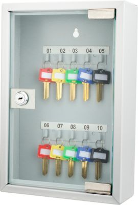 Barska 10-Hook Key Cabinet with Glass Door
