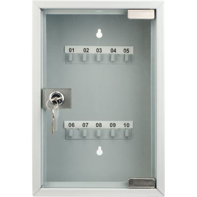 Image showing  10-Hook Key Cabinet with Glass Door