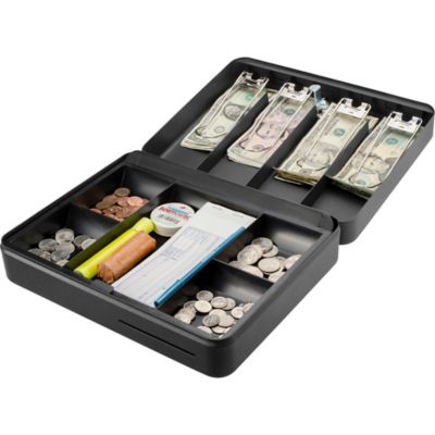 Image showing  12 in. Standard Fold Out Cash Box with Key Lock