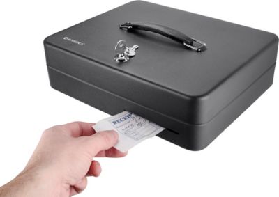Image showing  12 in. Standard Fold Out Cash Box with Key Lock
