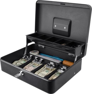 Barska 12 in. Standard Register Style Cash Box with Key Lock