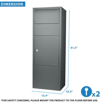 Image showing 7 th Barska 6.75 cu. ft. Keyed Lock Large Parcel Drop Box