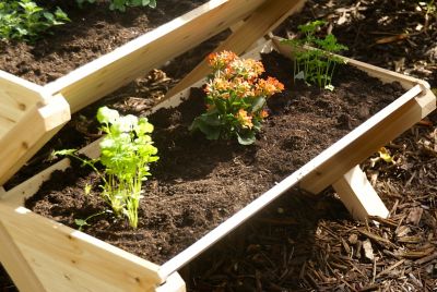 Image showing  Wood Waterfall Garden Table