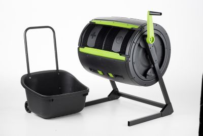 Image showing  8.7 cu. ft. 2-Stage Compost Tumbler with Cart, 2 Rear Wheels