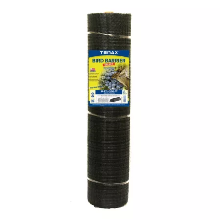 Tenax Ornex LM 500 ft x 14 ft Bird Netting Black 0.79 in x 0.79 in Mesh Garden Fencing