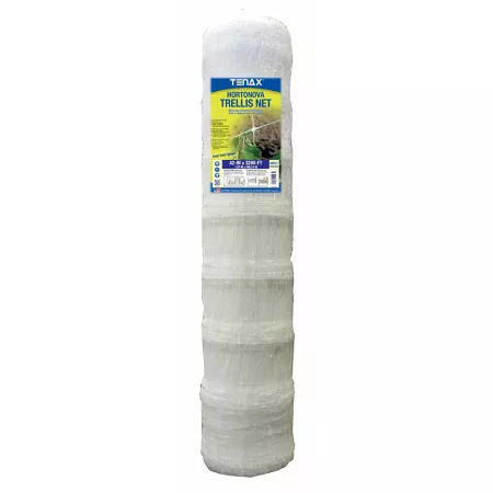 Tenax Hortonova 42 in x 3280 ft Trellis Netting White 5.9 in x 5.9 in Mesh Garden Fencing