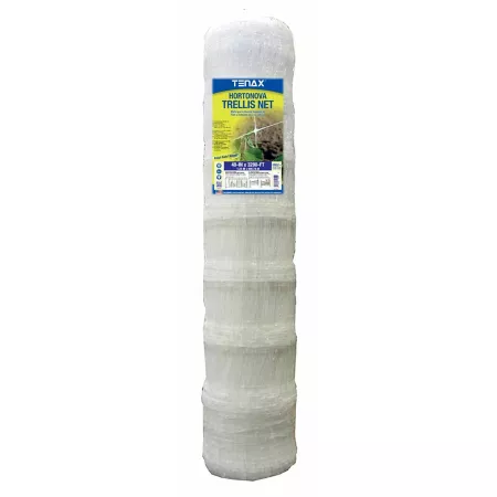 Tenax Hortonova 3 280 ft x 4 ft Trellis Netting White 5.9 in x 5.9 in Mesh Garden Fencing