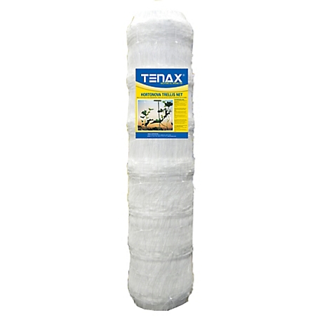 Tenax 59 in. x 3,280 ft. Hortonova Trellis Netting, White, 5.9 in. x 6.7 in. Mesh