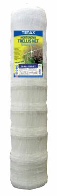 Tenax 79 in. x 3,280 ft. Hortonova Trellis Netting, White, 5.9 in. x 6.7 in. Mesh