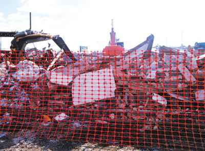 Image showing  100 ft. x 4 ft. Beacon Plus Heavy-Duty Safety Fence, Orange