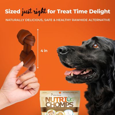 Image showing  9 in. Knotted Peanut Butter, Chicken and Milk Flavor Dog Chew Treats, 1.23 lb.