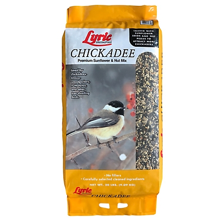 Lyric Chickadee Wild Bird Seed - Sunflower & Nut Premium Bird Food Mix for Chickadees, Nuthatches & Titmice - 20 lb bag