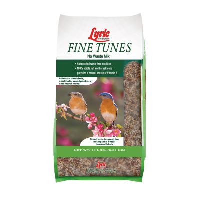 Lyric Fine Tunes Wild Bird Seed - No Waste Bird Food Mix - Attracts Bluebirds, Finches, Chickadees & More - 15 lb bag