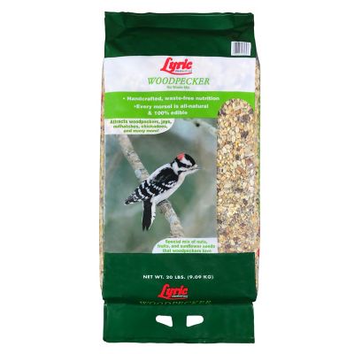 Lyric Woodpecker Wild Bird Seed, No Waste Bird Seed with Nuts, Dried Fruit and Shelled Seeds, 20 lb.