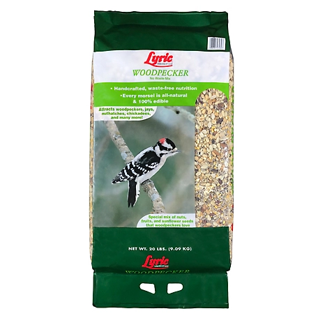 Lyric Woodpecker Wild Bird Seed - No Waste Bird Seed with Nuts, Dried Fruit & Shelled Seeds - 20 lb bag