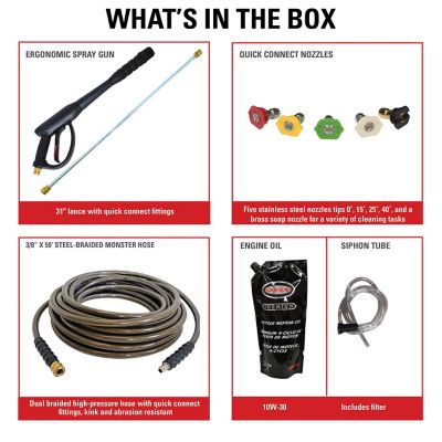 Image showing  4,200 PSI 4 GPM Gas Cold Water Aluminum Professional Pressure Washer, Honda GX390 Engine, 49-State