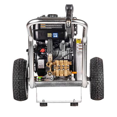 Image showing 6 th SIMPSON 4,400 PSI 4 GPM Gas Cold Water Aluminum Water Blaster Professional Belt Pressure Washer with Triplex Plunger Pump