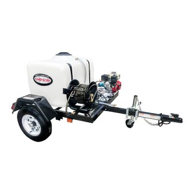 Image showing  3,200 PSI 2.8 GPM Gas Cold Water Pressure Washer with CAT Triplex Plunger Pump, Honda GX200 Engine, 50 ft. Hose