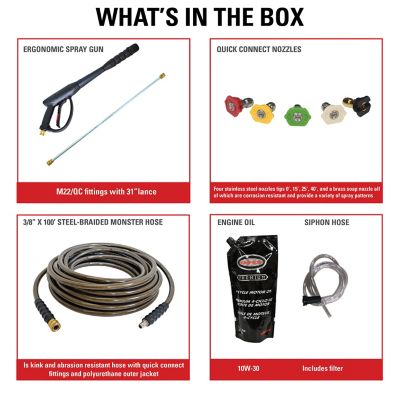 Image showing  4,200 PSI 4 GPM Gas Cold Water Pressure Washer with CAT Triplex Plunger Pump, Honda GX390 Engine, 49-State, 95003