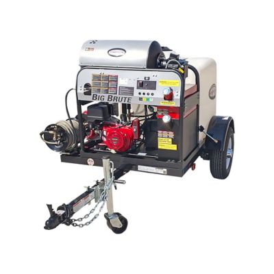 SIMPSON 4,000 PSI 4 GPM Gas Hot Water Professional Pressure Washer with Trailer, Honda GX390 Engine, 49-State
