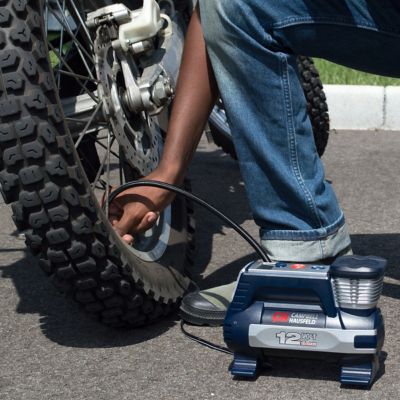 Image showing  12V Digital Inflator with Auto Shut-Off Safety Light and Accessories