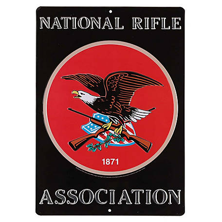 National Rifle Association NRA Metal Tin Sign Vintage type Gun Hunting Embossed 