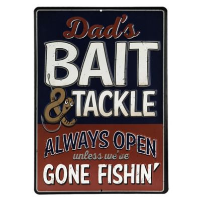 Open Road Brands Bait & Tackle Embossed Tin Sign, 90160824-S