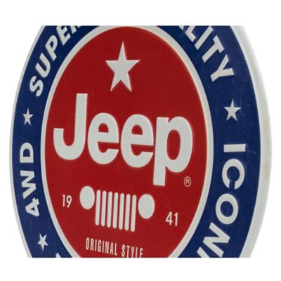 Image showing  Jeep Round Embossed Tin Sign, 12 in. x 12 in.