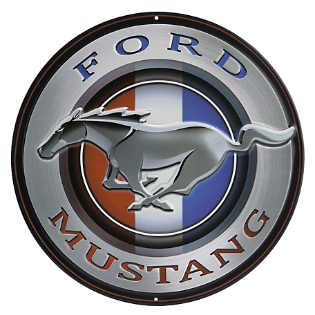 Open Road Brands Ford Mustang Round Embossed Tin Sign, 90153852-S at  Tractor Supply Co.