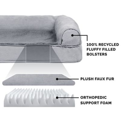 Image showing  Plush and Suede Orthopedic Sofa Dog Bed, 45536089P