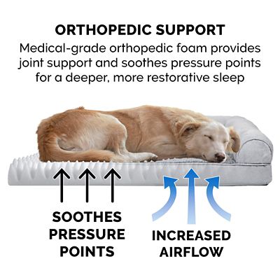 Image showing 4 th FurHaven Plush and Suede Orthopedic Sofa Dog Bed, 45536089P