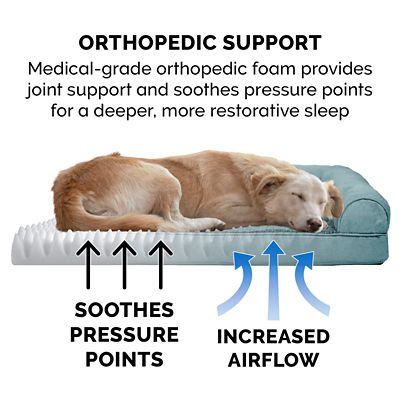 Image showing  Plush and Suede Orthopedic Sofa Dog Bed, 45536089P