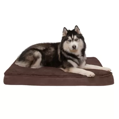 Pet Bed with FurHaven Luxury Orthopedic Terry Cloth and Suede Mattress Orthopedic Dog Beds