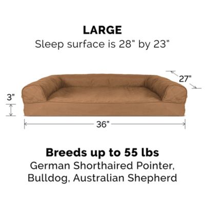 Image showing 5 th FurHaven Quilted Orthopedic Sofa Dog Bed