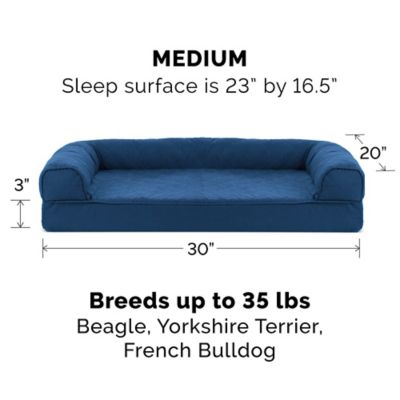 Image showing 5 th FurHaven Quilted Orthopedic Sofa Dog Bed
