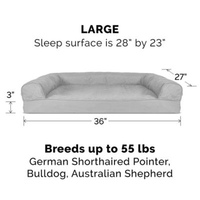 Image showing 5 th FurHaven Quilted Orthopedic Sofa Dog Bed