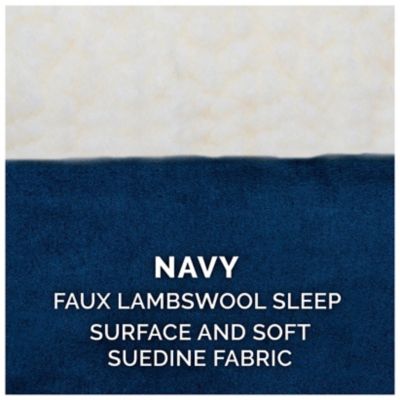 Image showing  Faux Sheepskin and Suede Deluxe Orthopedic Mattress Pet Bed