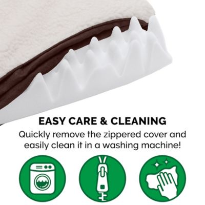 Image showing 6 th FurHaven Faux Sheepskin and Suede Deluxe Orthopedic Mattress Pet Bed