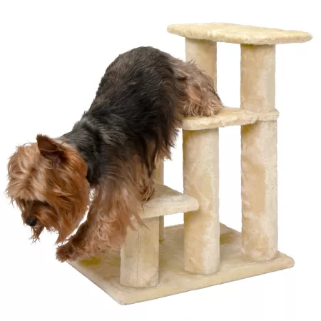 FurHaven Steady Paws 3-Step Pet Stair Cream Household Pet Ramps & Steps