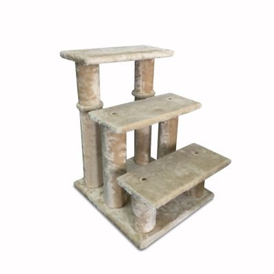 Image showing  Steady Paws 3-Step Pet Stairs, Cream