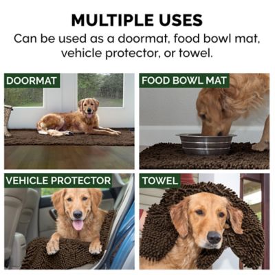 Image showing 5 th FurHaven Small Muddy Paws Towel & Shammy Rug - Mud
