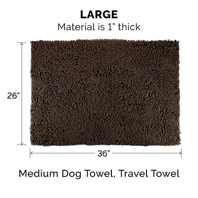 Image showing  Large Muddy Paws Towel & Shammy Rug - Mud