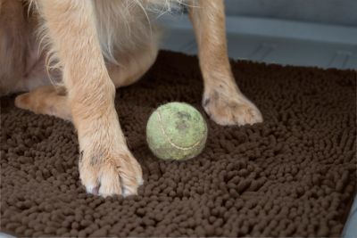 Image showing 6 th FurHaven Large Muddy Paws Towel & Shammy Rug - Mud