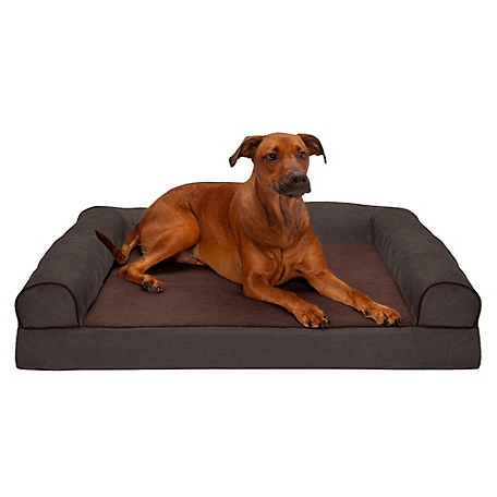 FurHaven Faux Fleece and Chenille Soft Woven Orthopedic Pet Bed