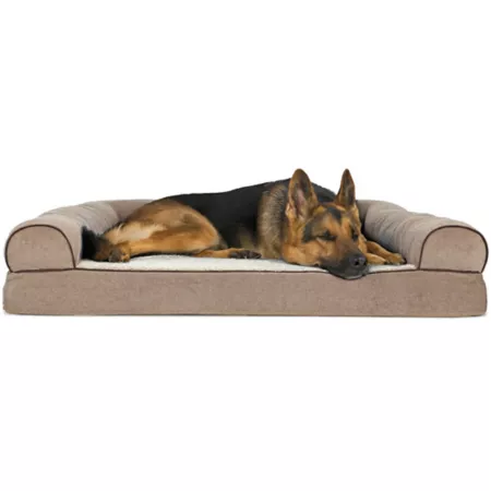 FurHaven Soft Woven Faux Fleece and Chenille Orthopedic Pet Bed Orthopedic Dog Beds