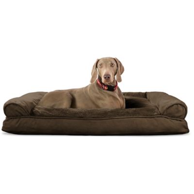 FurHaven Plush and Suede Pillow Sofa Pet Bed