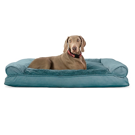 FurHaven Plush and Suede Pillow Sofa Pet Bed