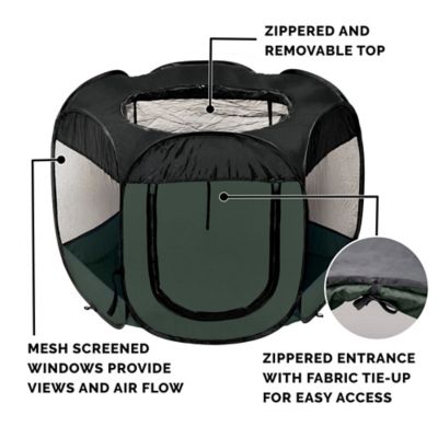 Image showing  Indoor/Outdoor Portable Mesh Pet Play Pen