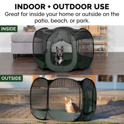 Image showing 5 th FurHaven Indoor/Outdoor Portable Mesh Pet Play Pen