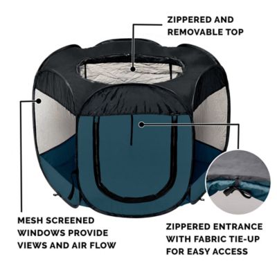 Image showing  Indoor/Outdoor Portable Mesh Pet Play Pen